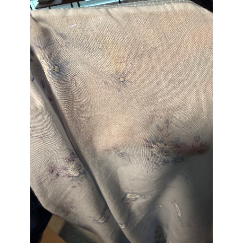 Vintage Blue Floral Nightgown Spaghetti Strap Satin‎ Trim Romance Cottagecore - Picture 5 of 5